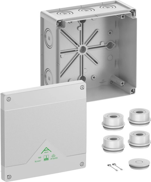 Spelsberg Abzweigkasten Abox 160-L IP65 grau B/H/T: 182 x 182 x 90 mm - Bild 1