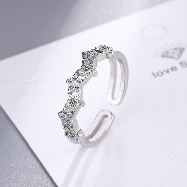Ring 925 Silber, Kristall, Zirkonia, Damen - Bild 1
