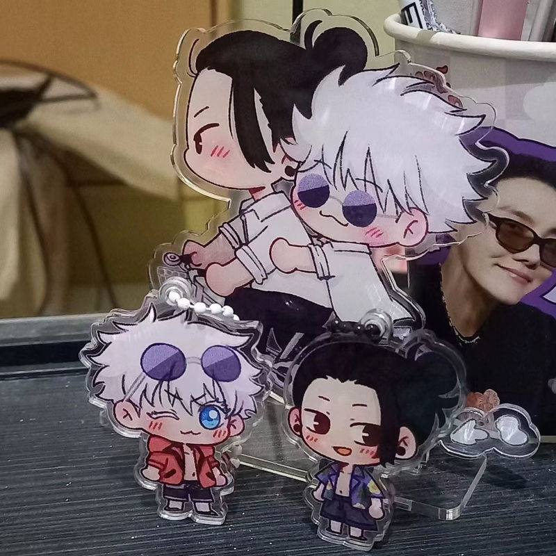 Jujutsu Kaisen Acryl-Figuren Display Stand Satoru Gojo und Suguru Geto Anime Desktop Ornament aus Kunststoff, mehrfarbig - Bild 6