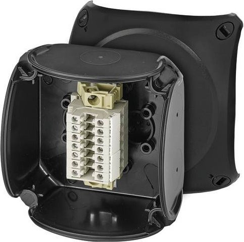 Hensel Reihenklemmen-Gehäuse in Schwarz, B/T/H: 93,00 x 93,00 x 62,00 cm - Bild 1