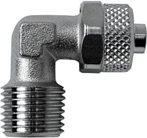 Riegler Winkeleinschraubverschraubung Value Line aus Messing in Silber, R 1/8 a., Schl. 10/8 - Bild 1