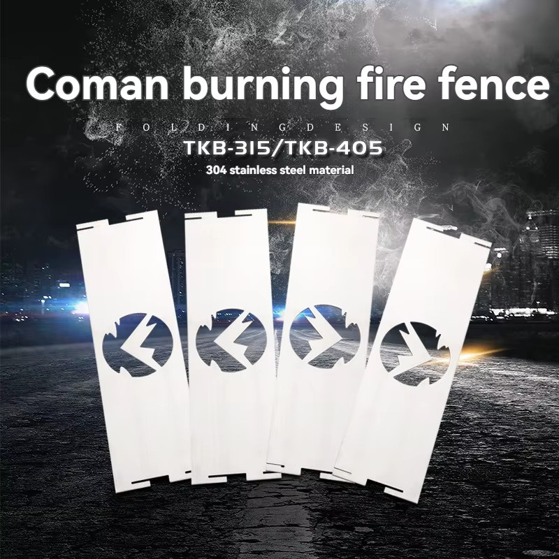CAMPINGMOON TKB-360-B Outdoor-Camping-Grillrahmen aus Edelstahl in Silber, winddichtes Feuerabschirmpanel mit Ringpanel, B/H/T: 36,0 x 11,5 x 0 cm - Bild 2