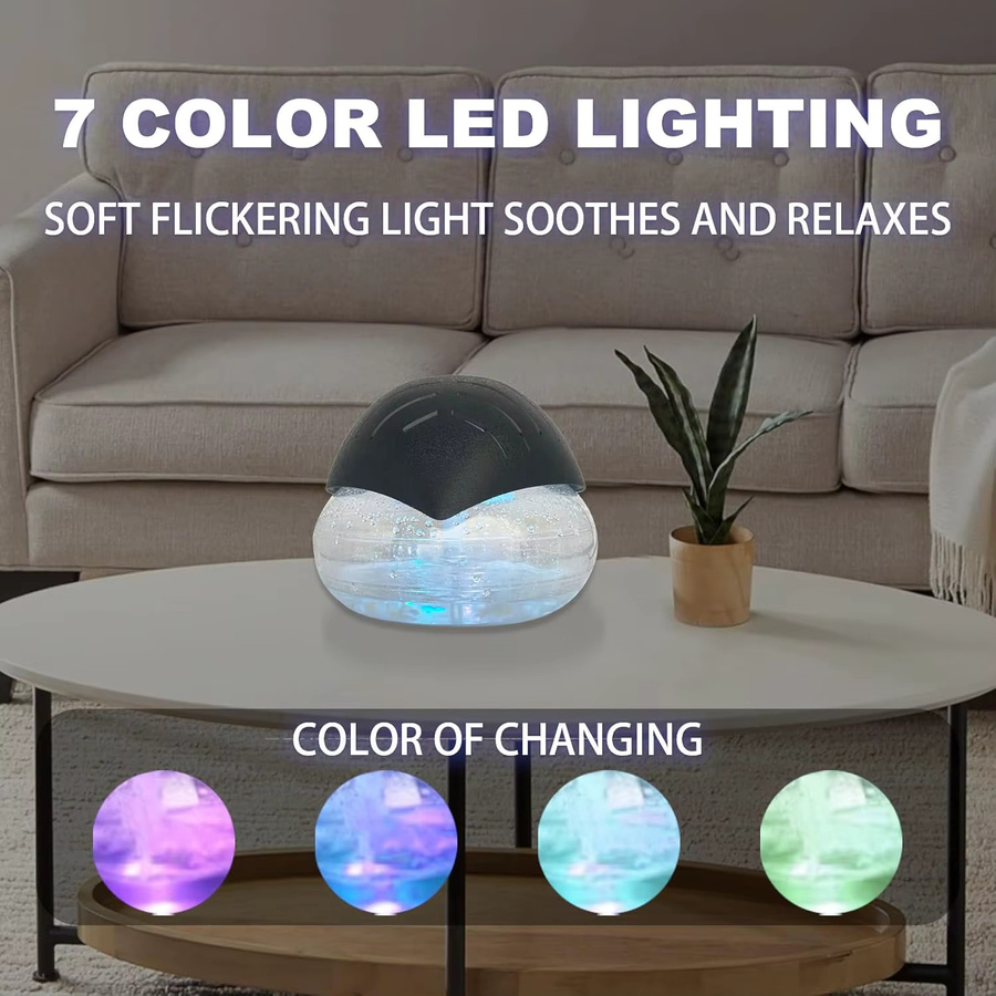 Ofenlai Wasserbasierter Luftreiniger und Luftwäscher in Schwarz mit Aromadiffusor für ätherische Öle und 7-Farben-LED-Nachtlicht - Bild 2