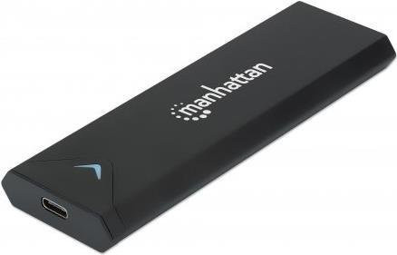 Manhattan M.2 NVMe SSD Speichergehäuse mit USB-C Anschluss, 10 Gbps USB 3.2 Gen2, Schwarz - Bild 1