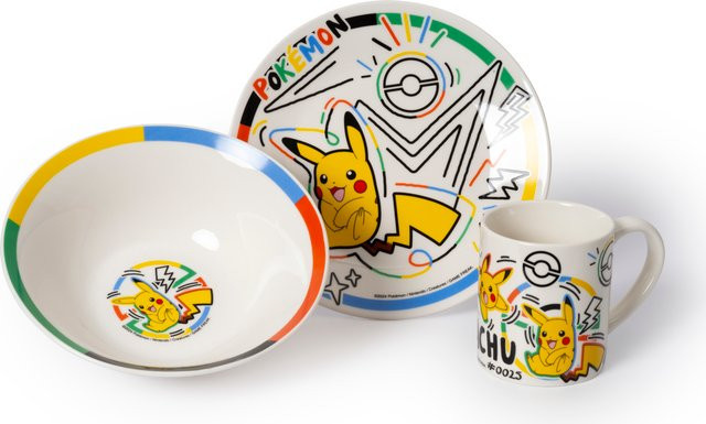 Pokémon Rainbow Pikachu Frühstücksset aus Keramik in Multicolour - Bild 1