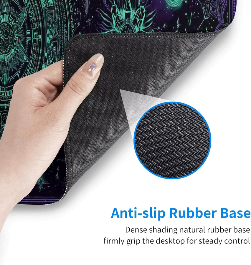 Goth Gaming Mouse Pad XL Schreibtischunterlage mit genähten Kanten in Multicolour - Bild 5