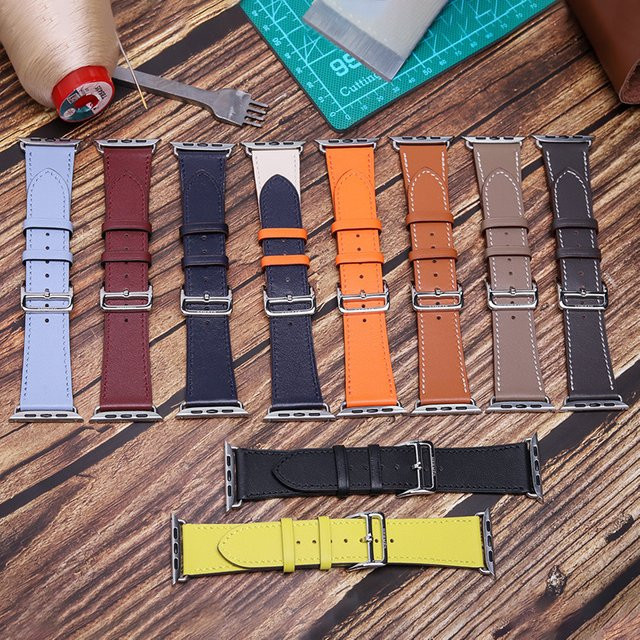 Uhrenarmband Leder, Unisex, für Apple Watch 38mm 40mm 41mm 42mm 44mm 45mm 49mm - Bild 1