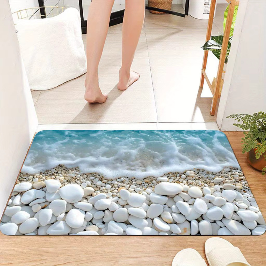 Fußmatte mit Strandszene von ZZN aus Polyester-Flanell für den Innen- und Außenbereich - Bild 2