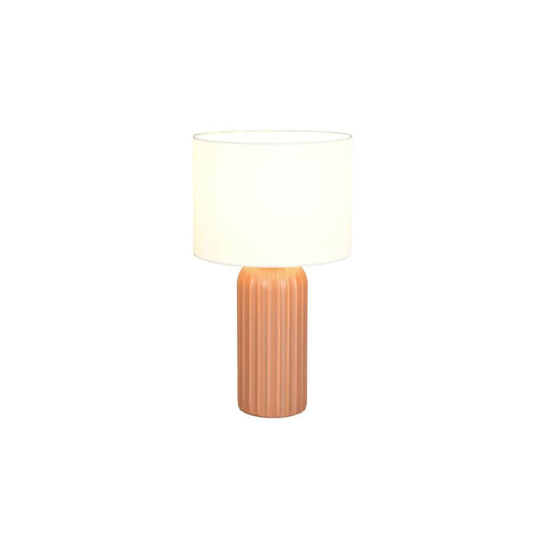 Reality Tischleuchte Blaire aus Keramik und Stoff in Mokka und Beige, B/H: 20 x 36 cm - Bild 2