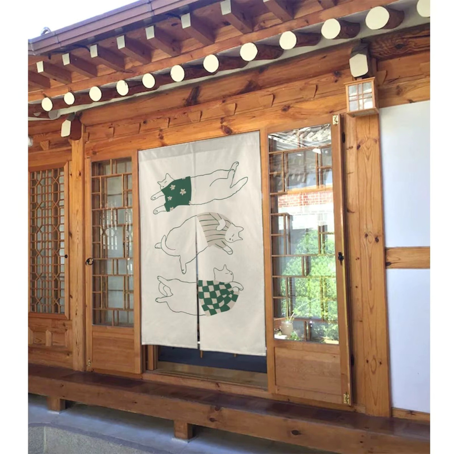 VIKAMA Halbtransparenter Sonnenschutzvorhang mit Katzen-Motiv für Schlafzimmer, Badezimmer und Küche, Breite: 90 cm, Höhe: 65 cm - Bild 3