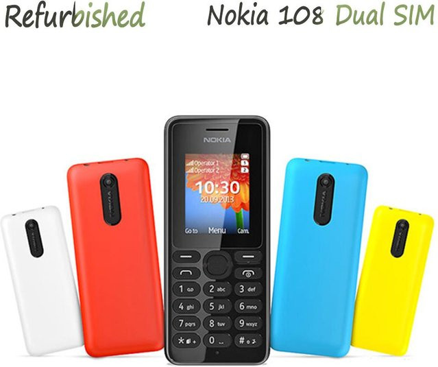 Generalüberholtes Nokia 108 Dual-SIM Mobiltelefon in Rot - Bild 1