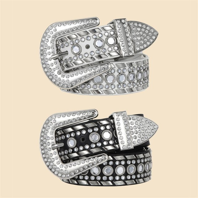 Millennium Gürtel, Strass, Schwarz, Weiß, Damen, Herren - Bild 1