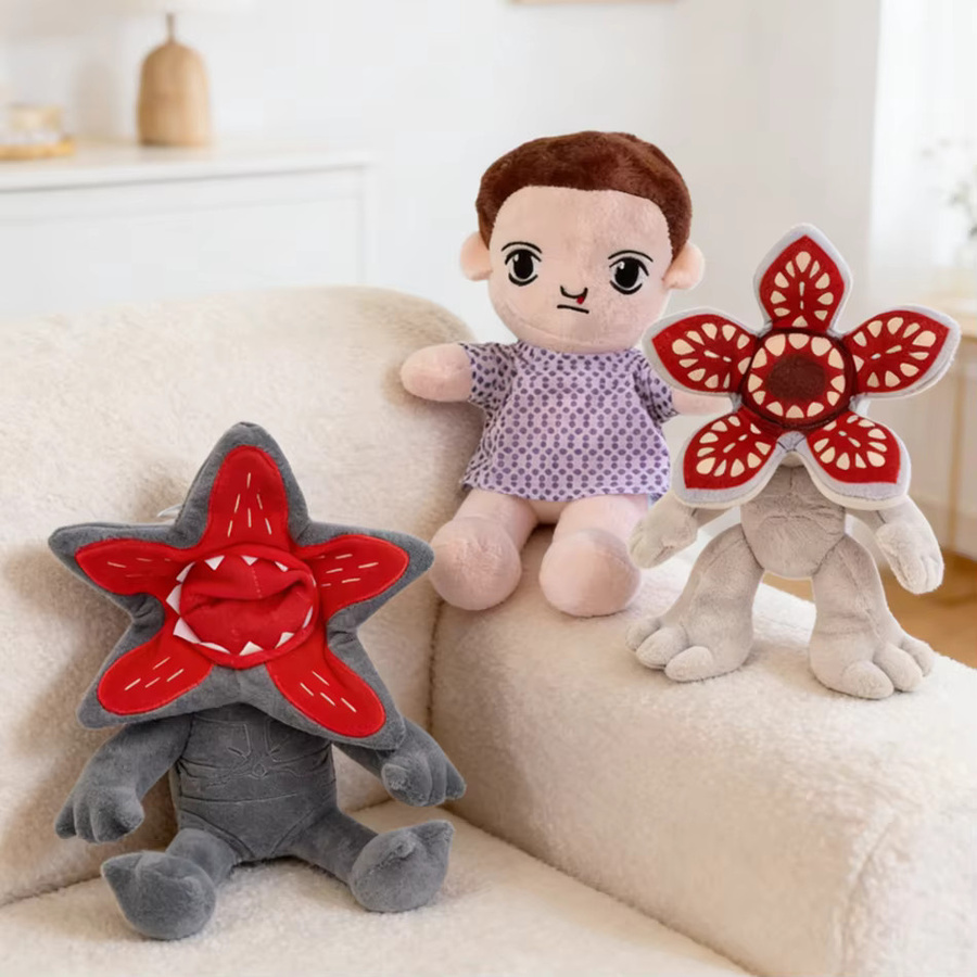Niedliche Cartoon-Spielfiguren Plüschtiere, 3-teiliges Set, Bunt / Mehrfarbig - Bild 4