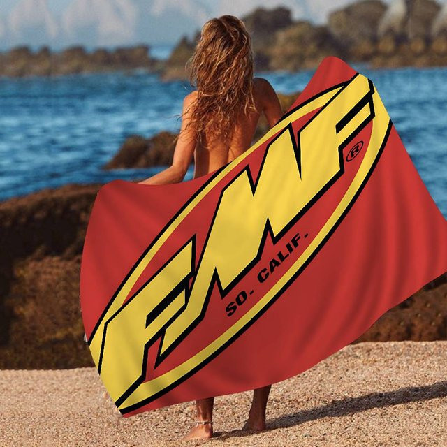 Fmf Racing Logo Mikrofaser Strandtuch, rot, B x H: 30 x 60 cm - Bild 1