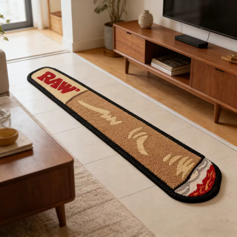 VIKAMA Teppich in Zigarettenform, geräuschreduzierend und rutschfest, ideal als Wohnzimmermatte oder Bettvorleger für dein Schlafzimmer - Bild 3