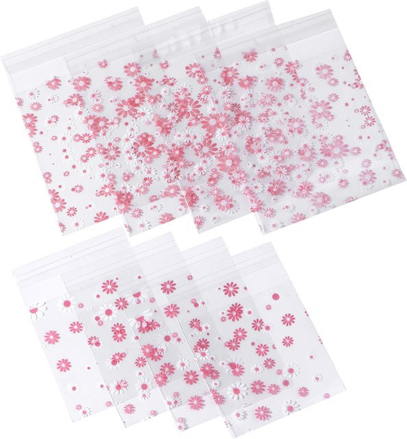 100 Stück Linsoir Beads transparente Kunststoff-Verpackungsbeutel für Schmuck und Geschenke - Bild 1