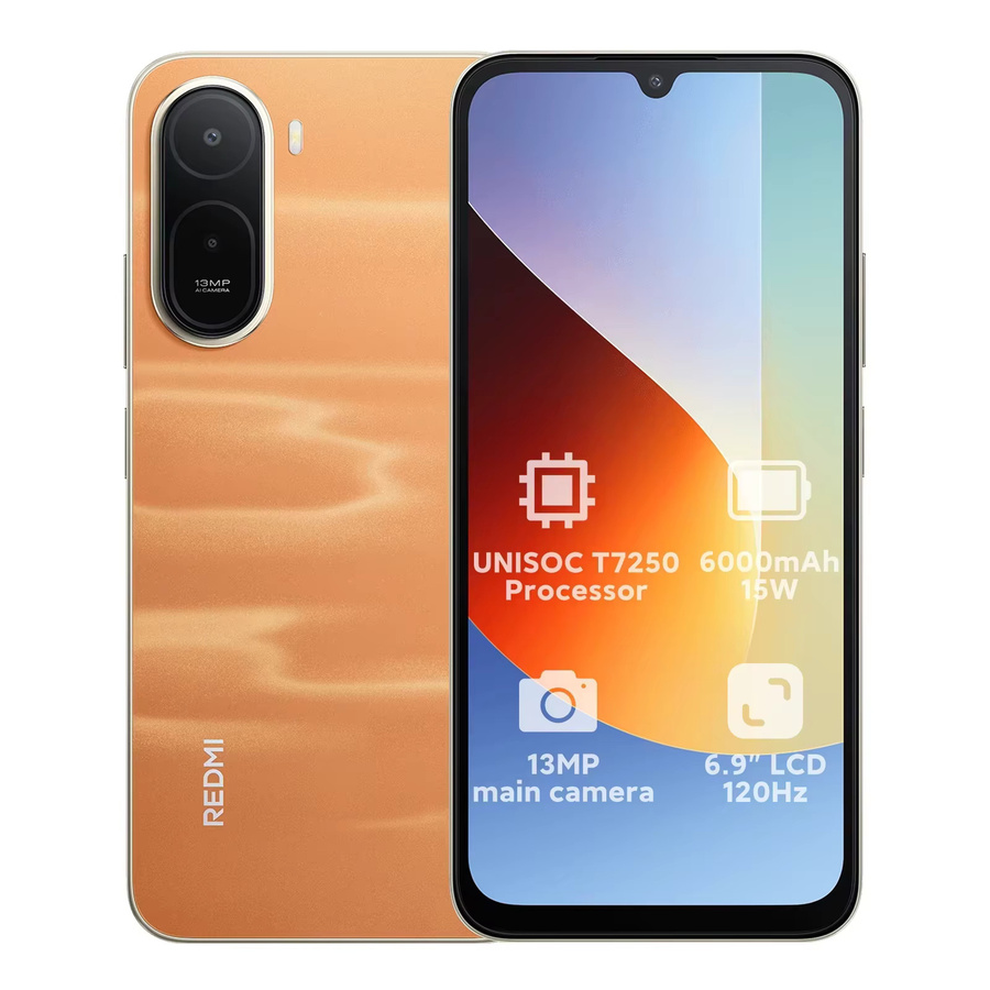 Xiaomi Redmi A7 Pro Smartphone mit 6,9 Zoll 120Hz Display, 6000mAh Akku und 13MP Kamera in Orange (Globale Version) - Bild 3