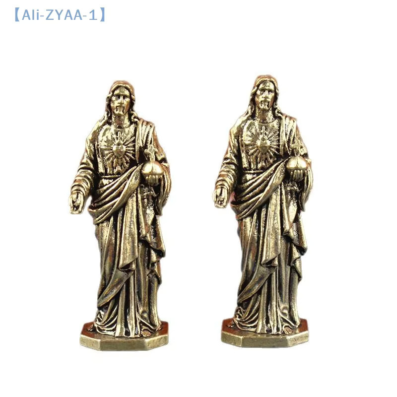 JETTING Handgefertigte Messing-Gott-Statue im Vintage-Stil, Goldene Kupfer-Figur als Desktop-Dekoration und Kunstwerk - Bild 2