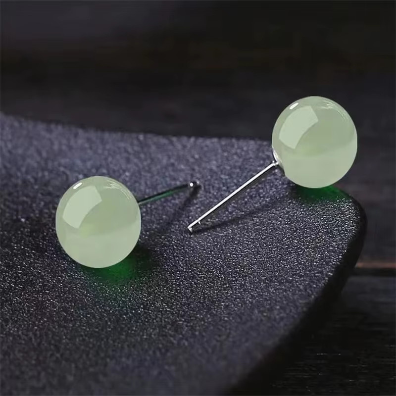 ALCADEN Ohrringe Hotan Jade, Gold, Damen - Bild 2