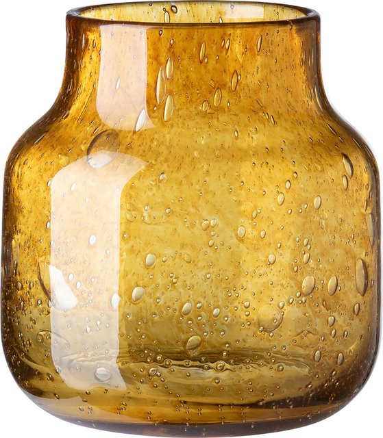 Glasvase Windlicht Solea von Fink Living in Amber, Höhe: 19 cm, Breite: 19 cm - Bild 1