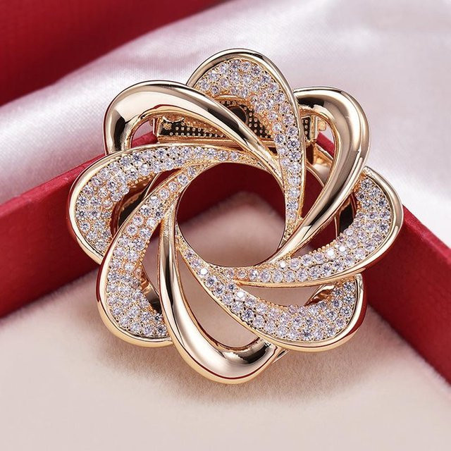YIRAN Jewelry Kristallbrosche, Schwarz, Damen - Bild 1