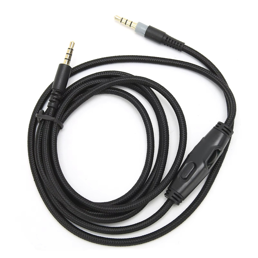 HyperX Audiokabel mit Lautstärkeregelung, 3,5-mm-Klinke auf 3,5-mm-Klinke, Schwarz - Bild 3