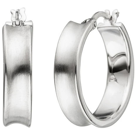 Colfem Creolen 925 Sterling Silber, matt, Unisex - Bild 1