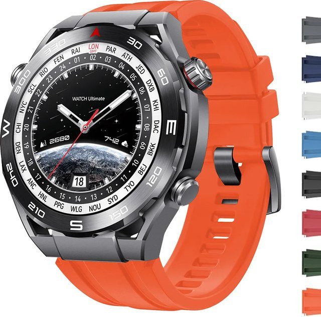 FancyWrist Uhrenarmband Silikon, Orange, 22 mm, Unisex - Bild 1