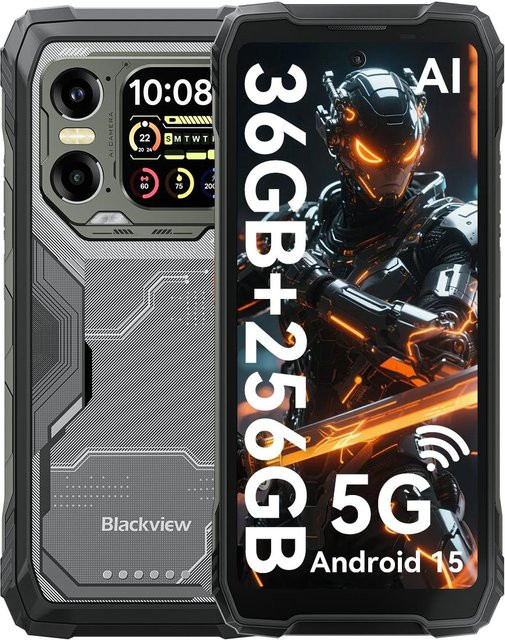 Blackview XPLORE 1 Robustes Smartphone mit Dimensity 7050, Android 15, 16GB RAM, 512GB ROM, 6,78 Zoll 120Hz Display, 5G, Schwarz - Bild 1