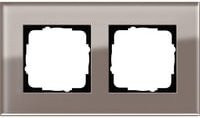 Gira Abdeckrahmen Esprit Glas 2fach Umbra Braun Grau - Bild 1