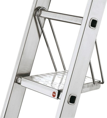Hailo Einhängetritt aus Aluminium in Silber/Bunt für Sprossenleitern mit einer Tragfähigkeit von 150 kg - Bild 1