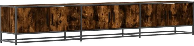 vidaXL TV-Schrank in Räuchereiche mit industrieller Note, Farbe: Braun, B/T/H: 240 x 35 x 41 cm - Bild 1