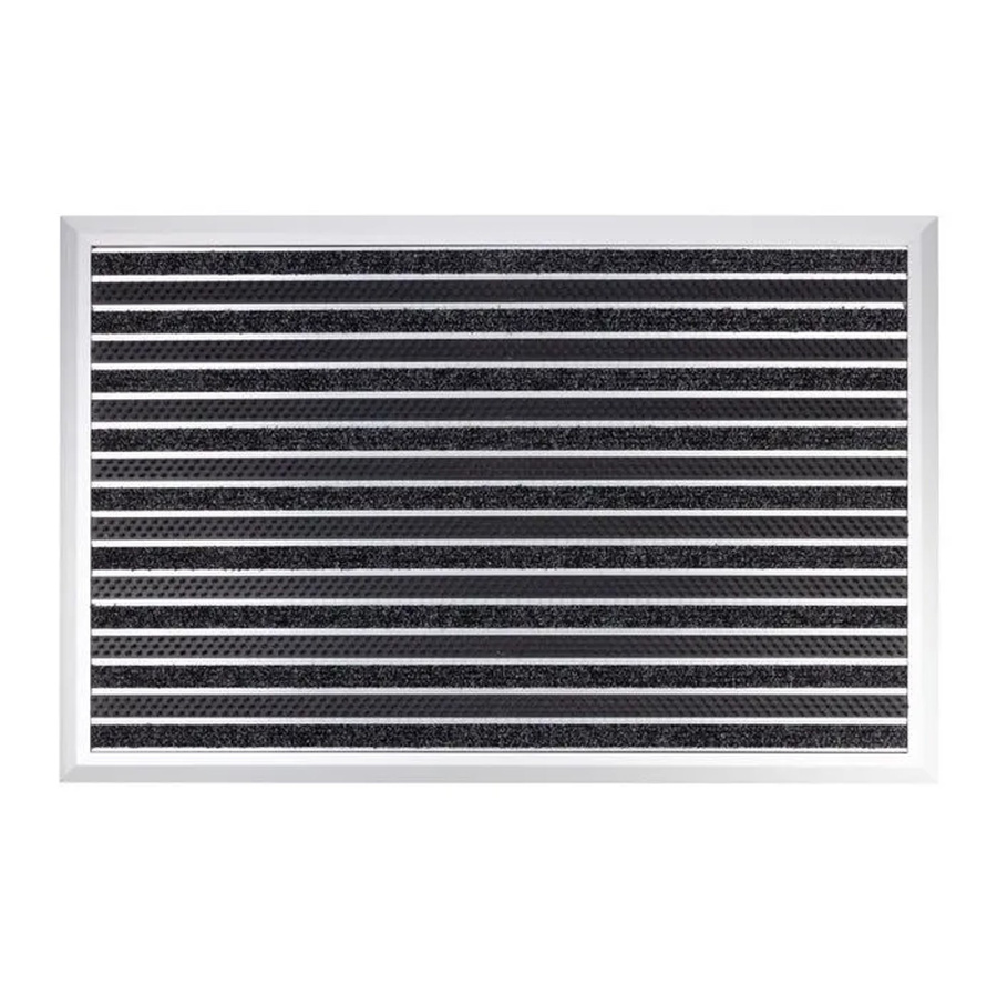 Karat Alu-Fußmatte Spectral aus Textilfaser-Rips mit Bürsten in Anthrazit, Breite: 54 cm, Tiefe: 83 cm, Höhe: 1,5 cm - Bild 2