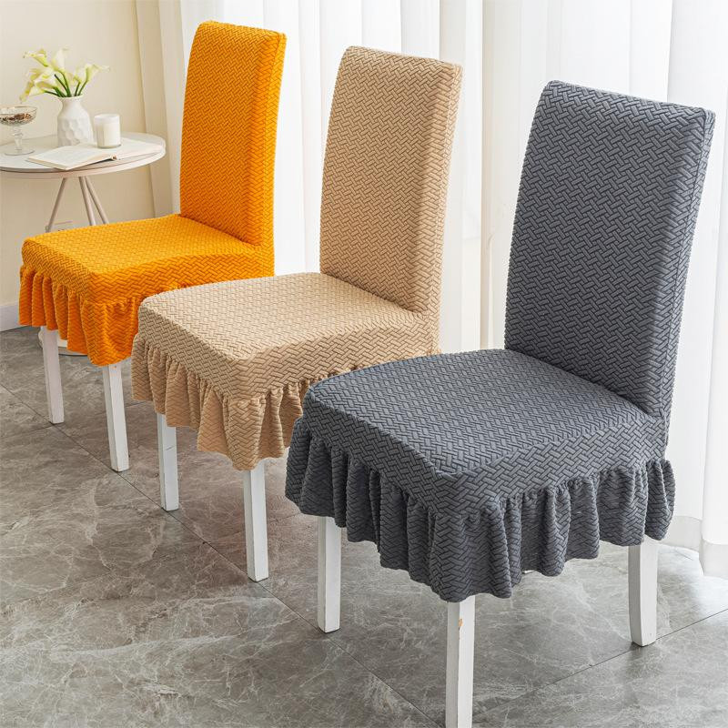 Rock Esszimmerstuhlbezug aus Jacquard, elastischer und schmutzabweisender Sitzbezug für Esszimmerstühle und Hocker - Bild 4