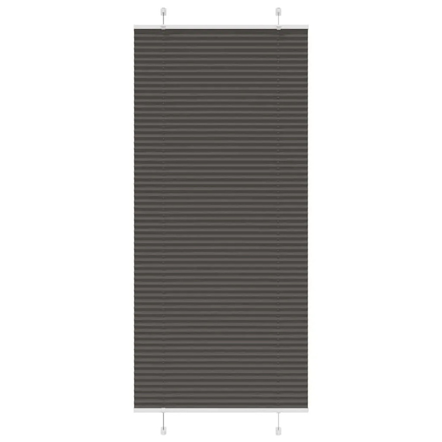 vidaXL Plissee Schwarz aus Polyester, semi-transparent, B/H: 90 x 200 cm - Bild 2