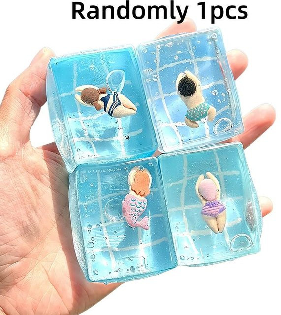 Schwimmbad Squishy Knetspielzeug, Stressball, blue - Bild 1