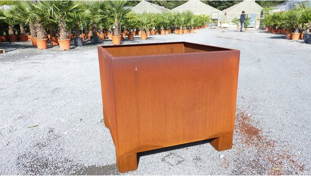 Cortenstahl Pflanzkübel in Rost-Optik XXL B/T/H: 70 x 70 x 60 cm - Bild 1