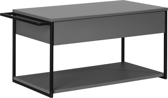 Waschtischunterschrank Fackelmann New York Grau mit 1 Schublade, B/T/H: 88,5 x 43,0 x 47,5 cm - Bild 1