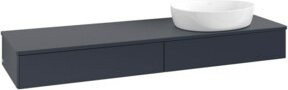 V&B Waschtischunterschrank Antao ohne Frontstruktur in Blau lackiert, B/T: 160 x 50 cm - Bild 1