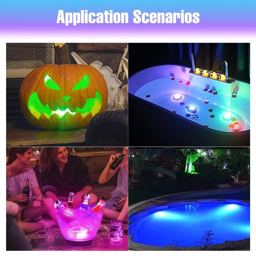 CanLing 2er-Pack RGB Unterwasser-LED-Licht mit Farbwechsel für Aquarium, Schwimmbad und Brunnen in Multicolour - Bild 4