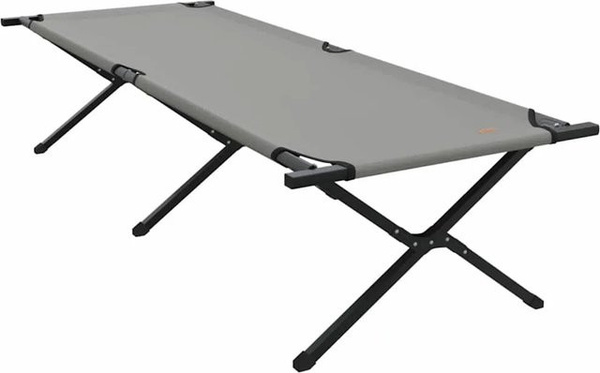 vidaXL Klappbares Schlafbett für Camping in Grau mit Oxford-Stoff und Stahlgestell, B/T/H: 80 x 210 x 46 cm