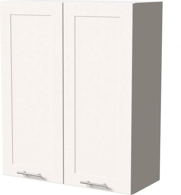 Feldmann-Wohnen Hängeschrank Oslo Weiß Matt mit Soft-Close-Türen und Rahmenoptik, B/T/H: 80 x 32,5 x 96 cm - Bild 1