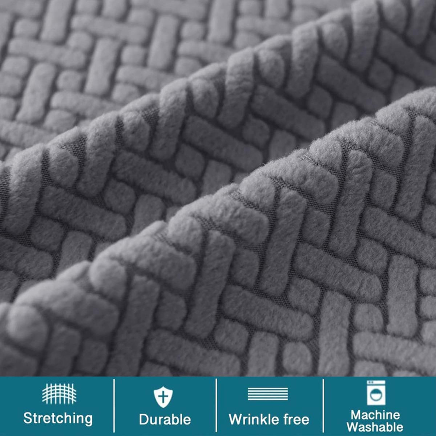 Waschbarer Stretch-Jacquard-Esszimmerbankbezug in modernem Stil aus Polyester und Elasthan - Bild 1