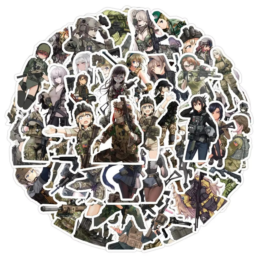 Camouflage Militär Aufkleber, Anime, ab 14 Jahren - Bild 3