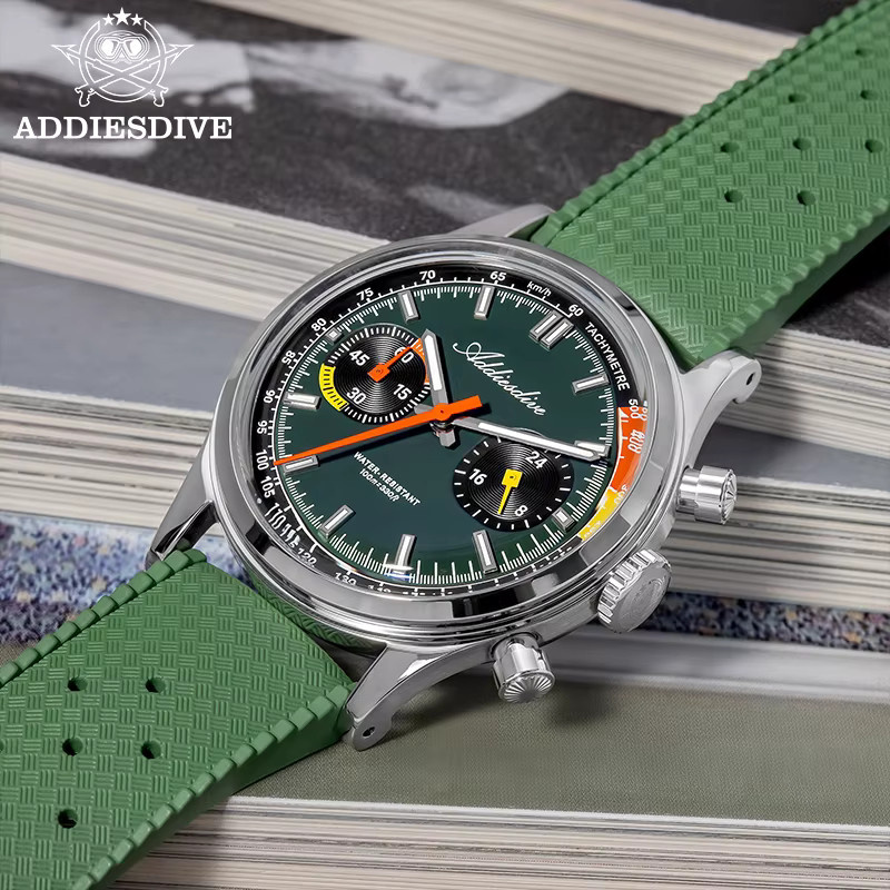 ADDIESDIVE Chronograph, Quarz, Edelstahl, Kautschuk, 38 mm, Herren - Bild 2