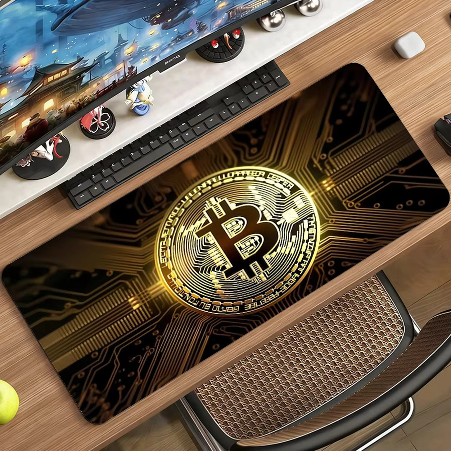 B-BitcoinS XXL Mauspad aus Gummi, rutschfeste Schreibtischunterlage für Gaming und Büro - Bild 3