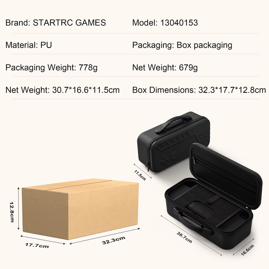 Nintendo Switch 2 Aufbewahrungstasche mit großem Fassungsvermögen, 2-lagige Hartschale für Controller und Zubehör, Schwarz - Bild 6