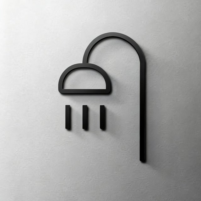 CIFBUY 3D Acryl Türschild Schwarz Selbstklebend Wasserdicht Minimalistische Wanddekoration - Bild 1