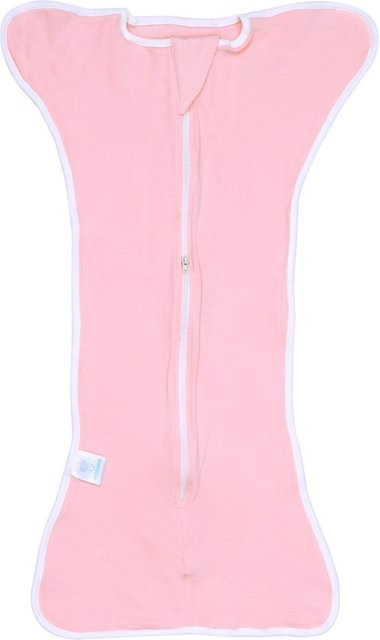 INSULAR Baby Wickeldecke aus Baumwolle mit Reißverschluss für Neugeborene, Pink und White, Breite: 68 cm - Bild 1