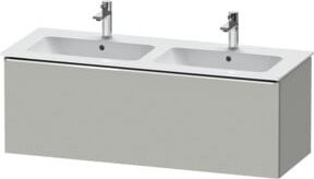 Duravit Waschtischunterschrank D-Neo, wandhängend, grau matt, B: 128 cm, T: 46,2 cm, H: 44 cm - Bild 1